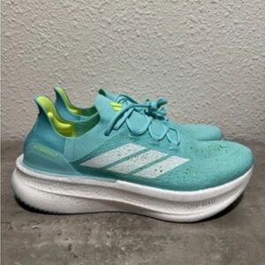 Adidas Ultraboost 5 Strung Running Shoes Flash Aqua White JQ2936 Men’s Size 9.5